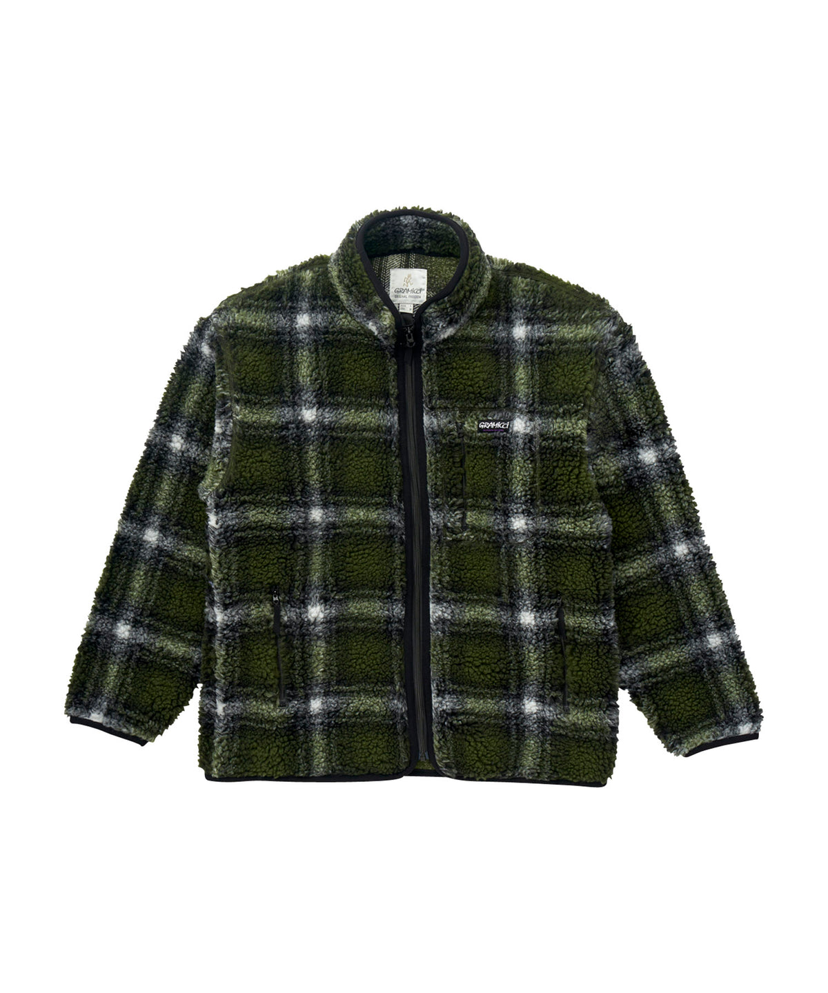 SHADOW PLAID SHERPA JACKET