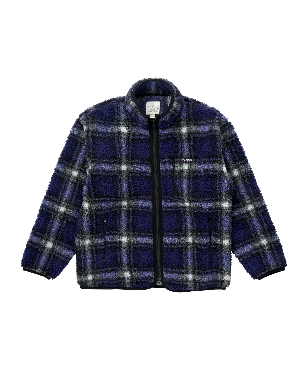 SHADOW PLAID SHERPA JACKET