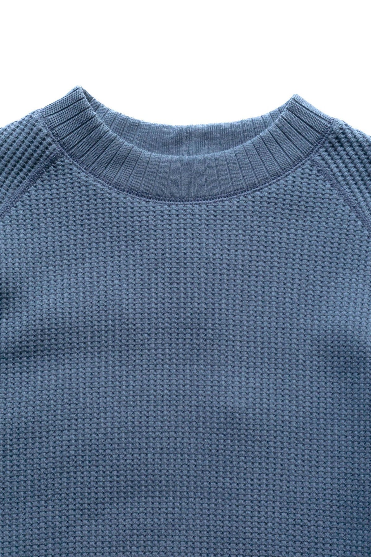 Waffle Mid-neck - Smoky Blue