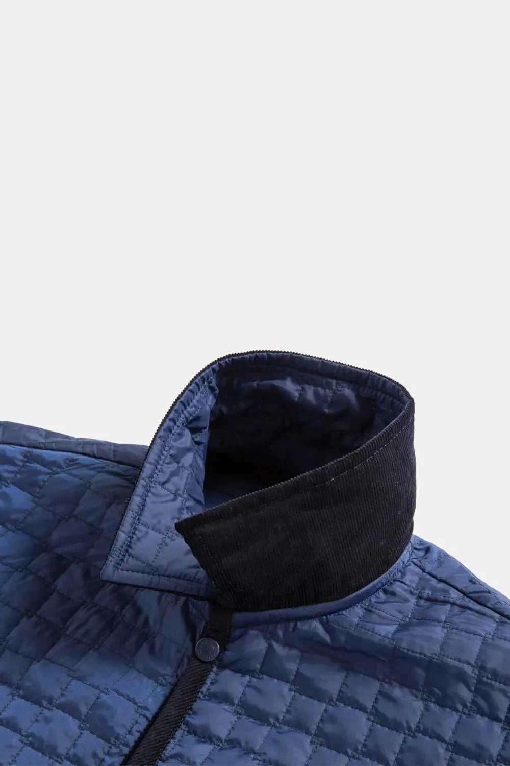 Lavenham Microcube Quilt Cruiser Jacket - Harbour Blue