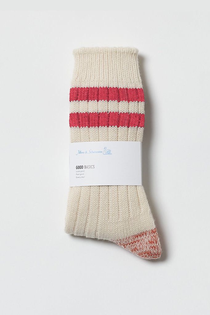 GOOD BASICS Socks - Nature/Raspberry