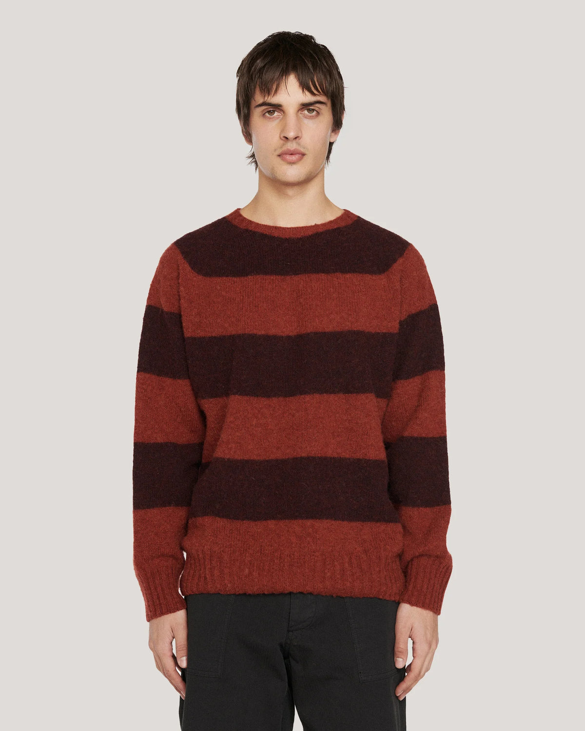 SUEDEHEAD STRIPE CREW KNIT