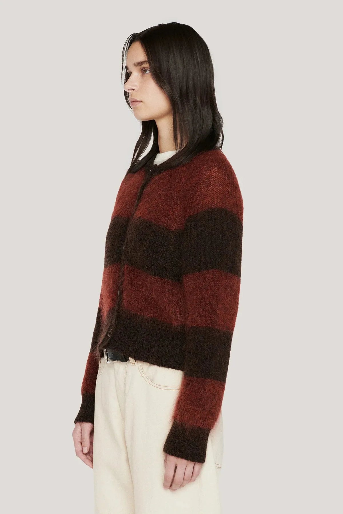 YMC FOXTAIL STRIPE CARDIGAN