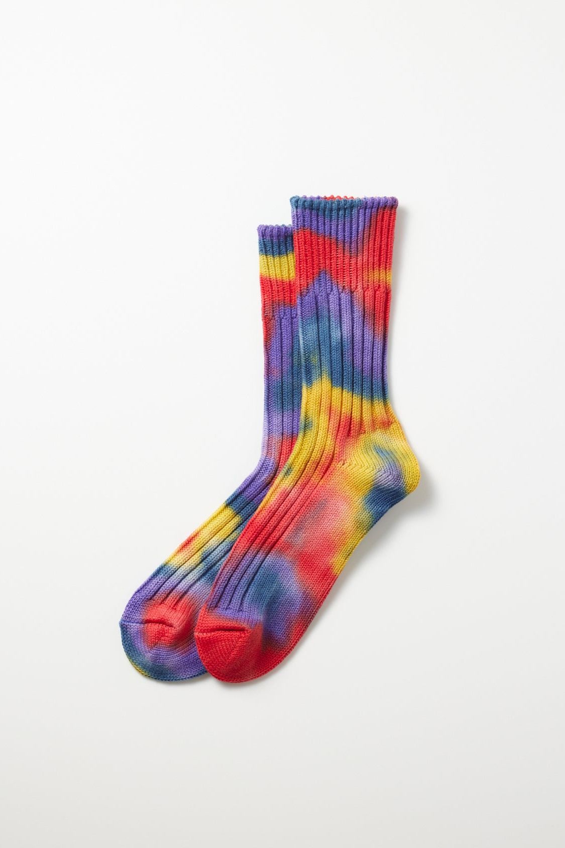 ROTOTO Chunky Ribbed Crew Socks "Tie-Dye" - 4 Options