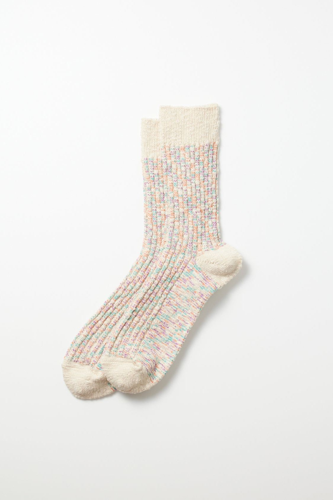 ROTOTO Kasuri Ribbed Crew Socks - 2 Options