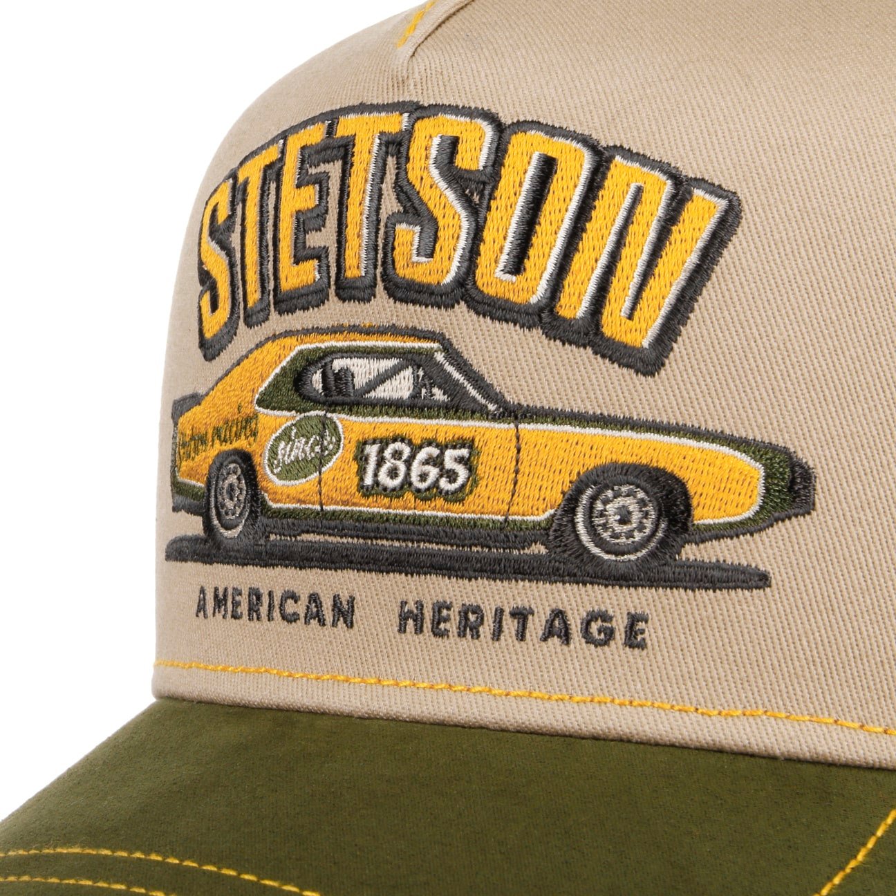 Stetson Racing Trucker Cap - Green/Beige