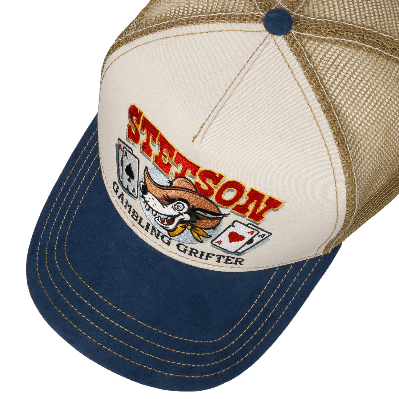 Stetson Gambling Grifter Trucker Cap - Beige