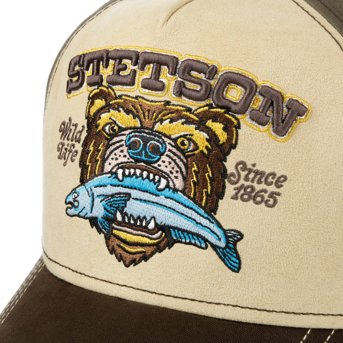 Stetson Wild Life Since 1985 Trucker Cap - Beige/Brown