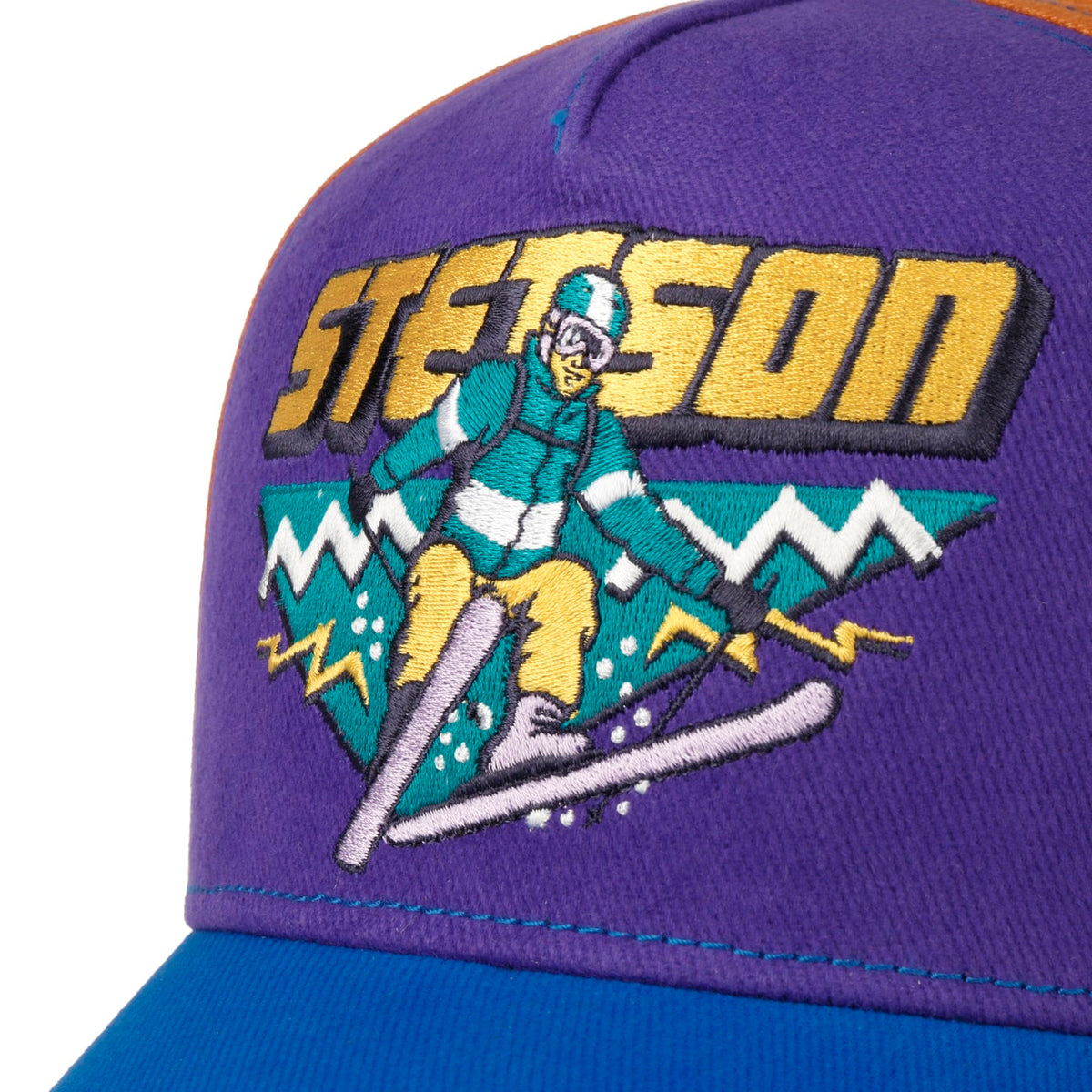 Stetson Ski Trucker Colour Block Cap - Blue/Orange