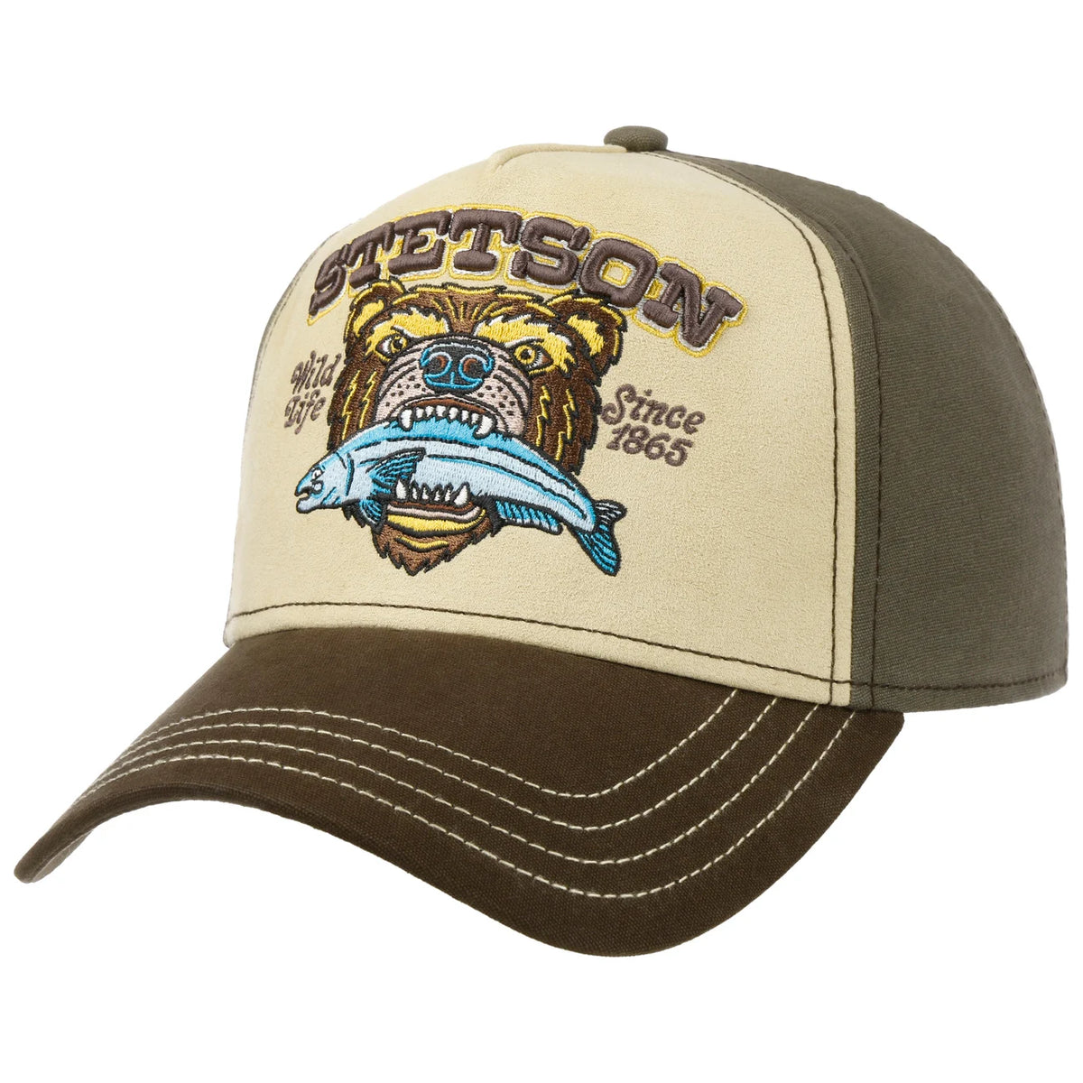 Stetson Wild Life Since 1985 Trucker Cap - Beige/Brown