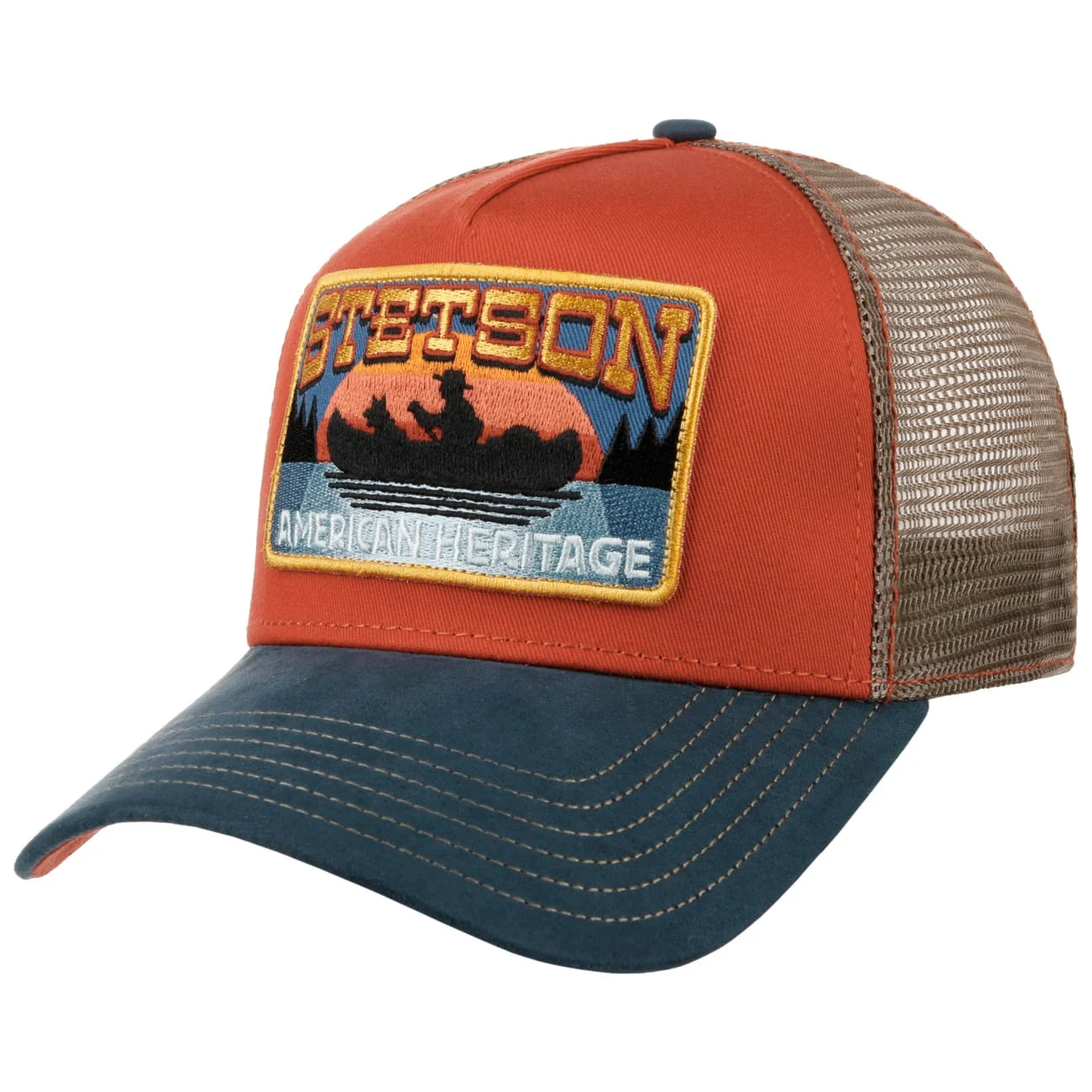 Stetson Canoe Trucker Hat - Blue/Red