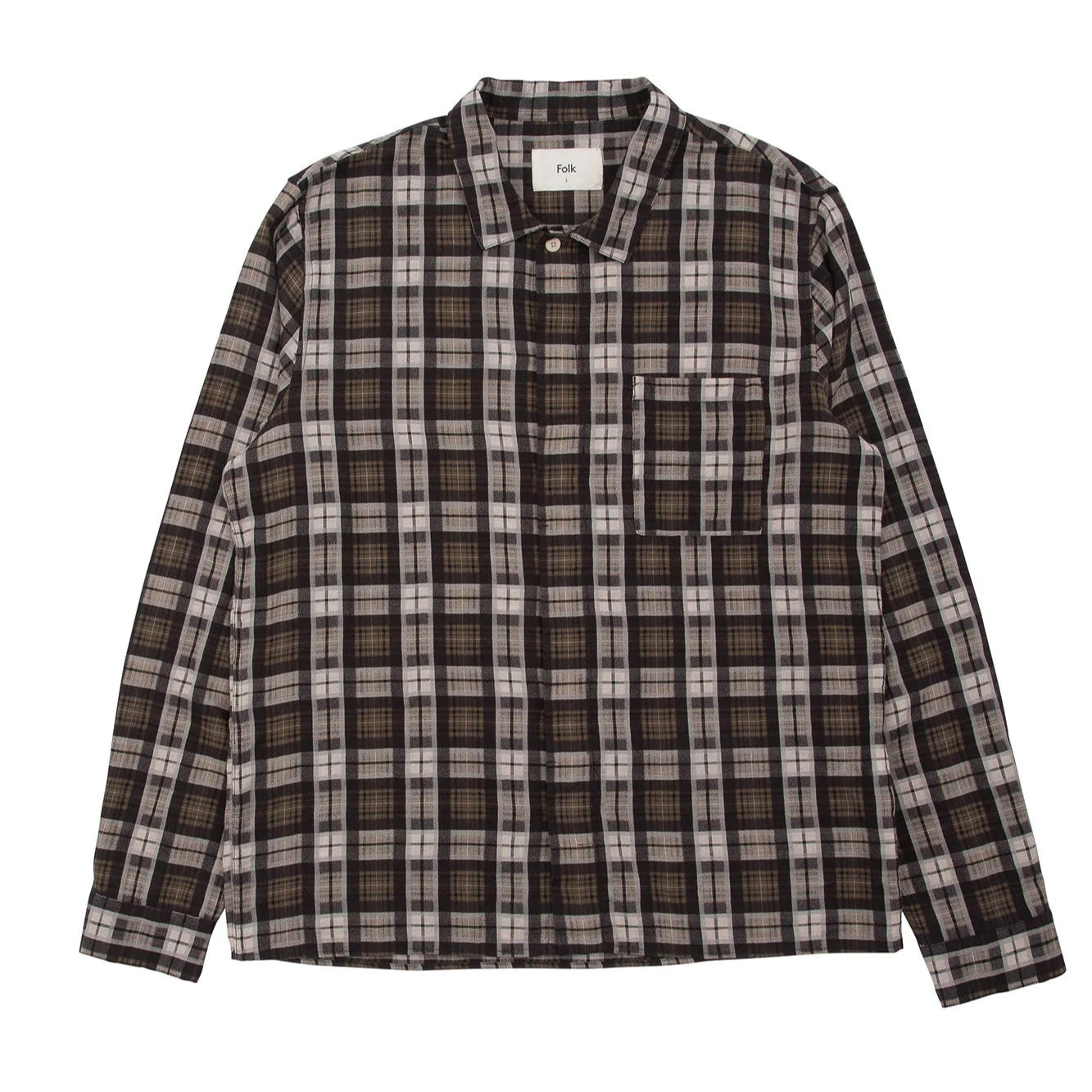 Folk Patch Shirt - Black Window Check