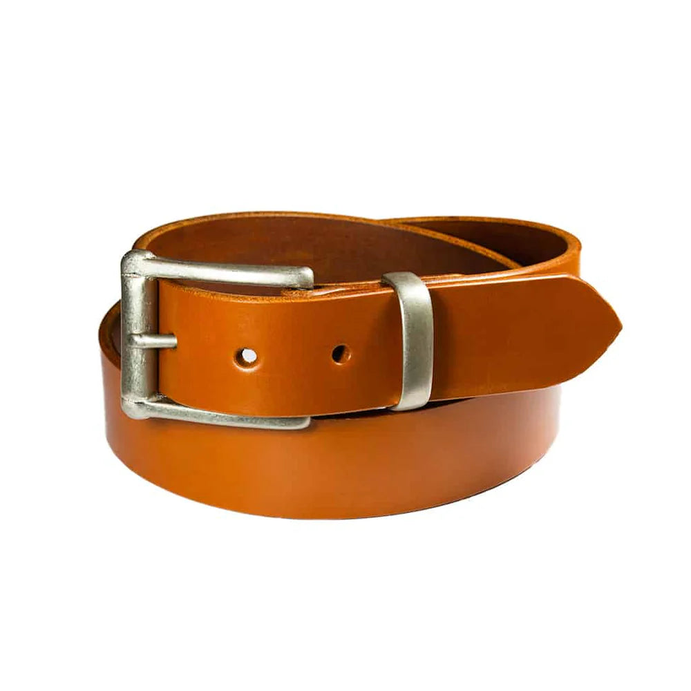 Barnes and Moore Garrison Belt - Harness Tan/Nickel