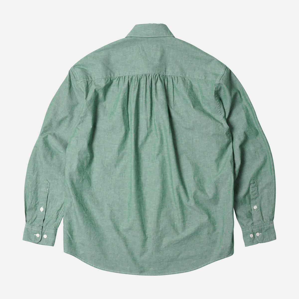 CIGARETTE POCKET CHAMBRAY SHIRT GREEN