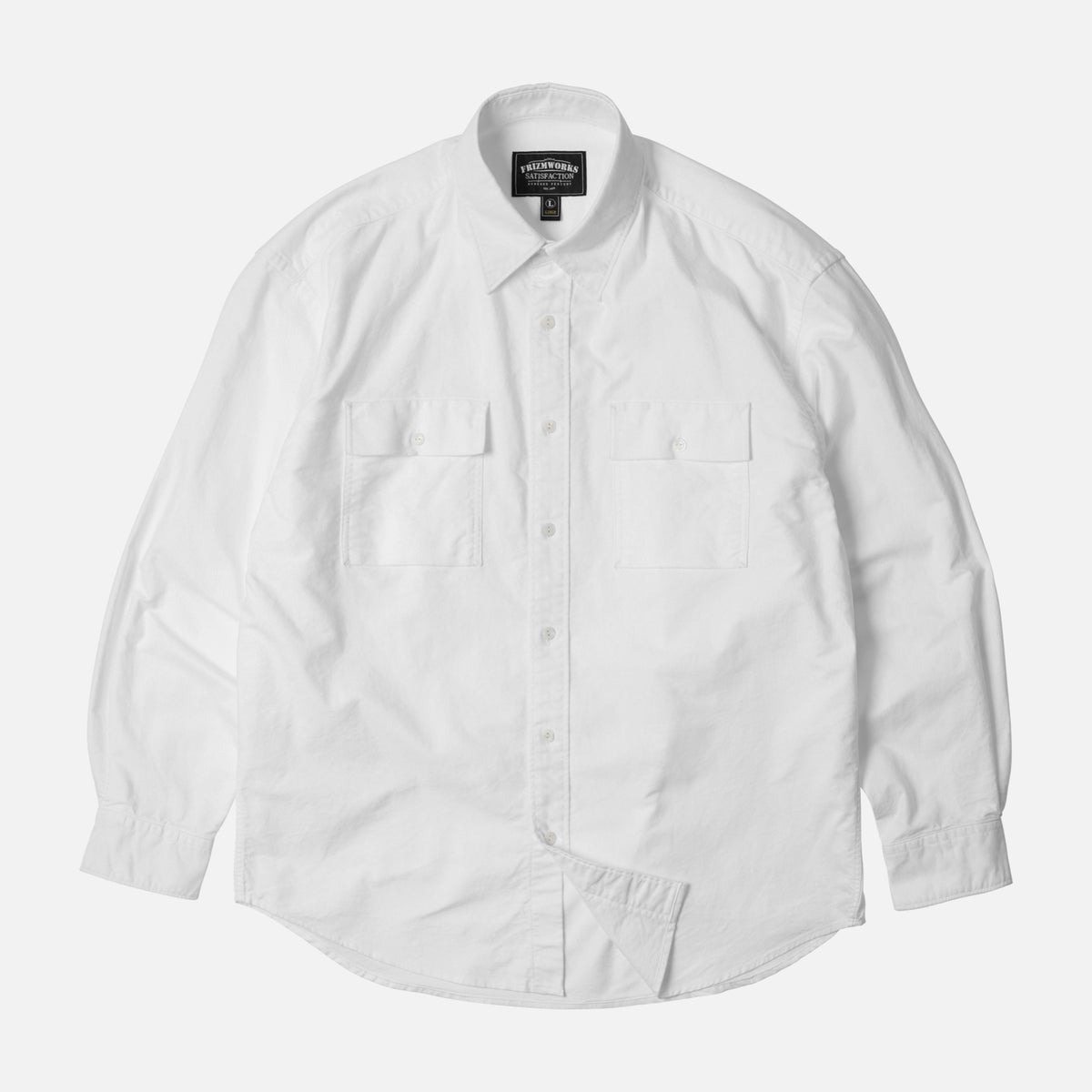 CIGARETTE POCKET CHAMBRAY SHIRT WHITE