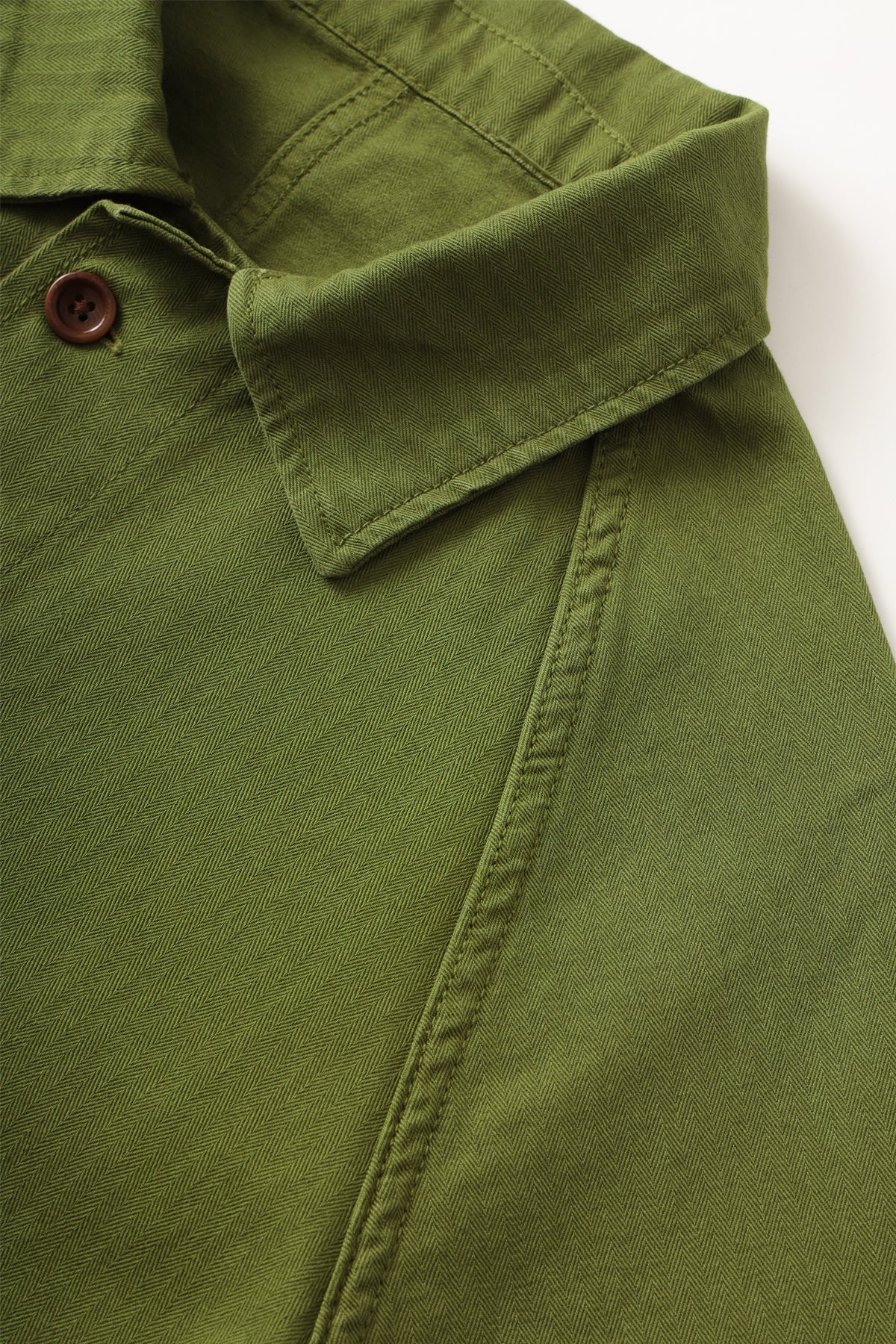 Herringbone Front Of House Jacket - Pesto