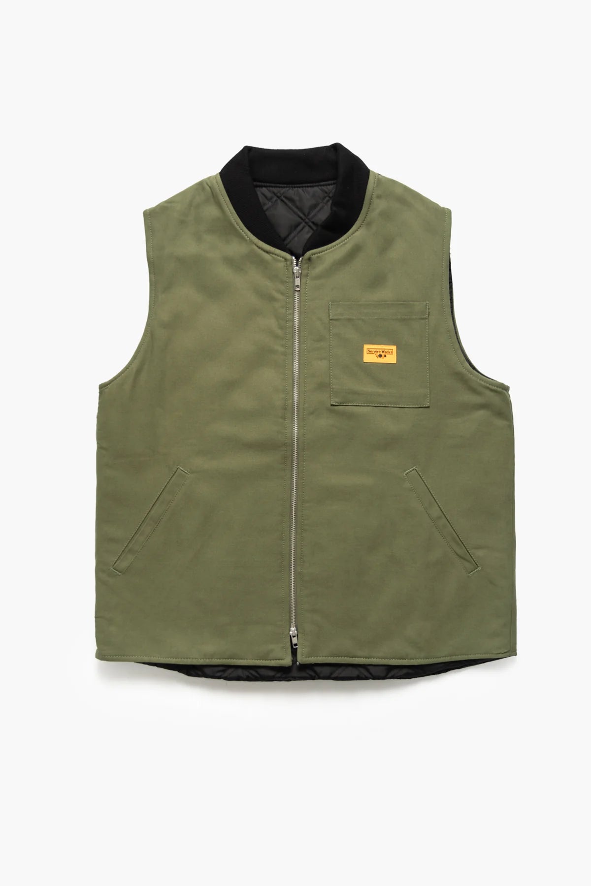 Padded Work Vest Jacket - Olive