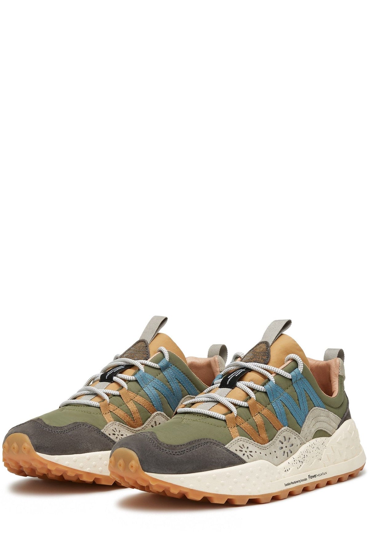 Flower Mountain WASHI MAN Suede/Nylon - Military/Beige